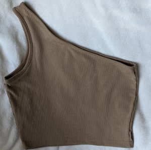 shein brown crop top